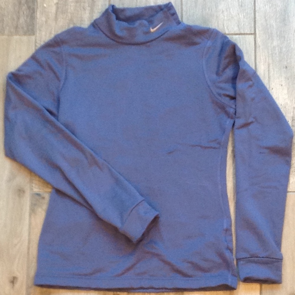 Nike FITDRY Small Blue mock turtleneck